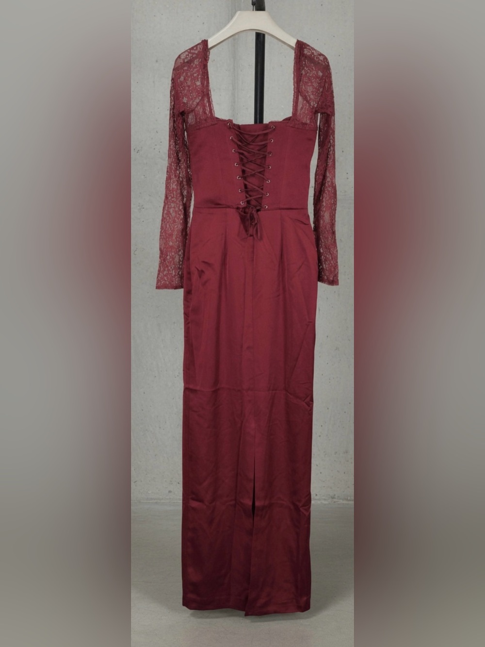 House of CB ‘PERDI’ Berry Satin Maxi Corset Dress Small US4-6 $259 - Picture 6 of 13